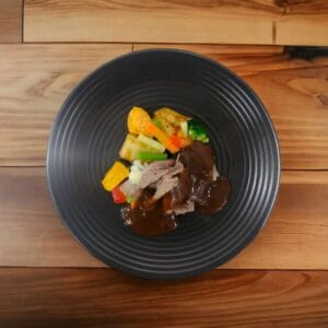 Roast Beef and vegetables with gravy