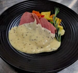 Deliona Foods - corned Silverside with mustard sauce